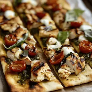 Pesto Chicken Flatbread