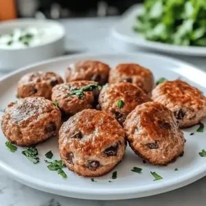 Greek Turkey Meatballs with Tzatziki
