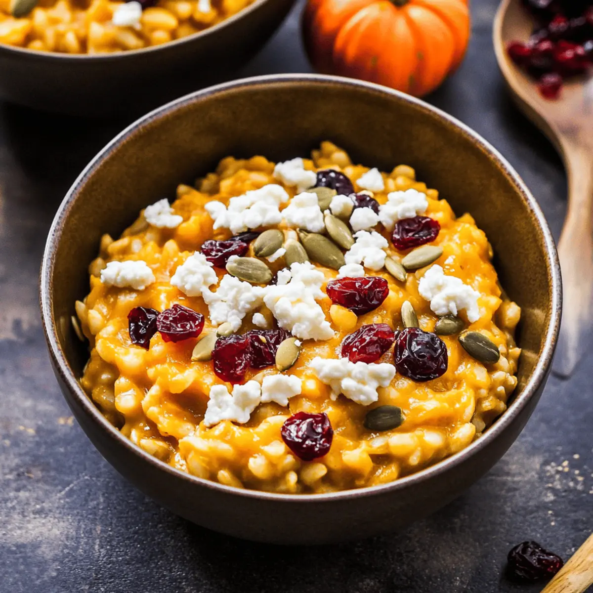 Baked Pumpkin Goat Cheese Risotto