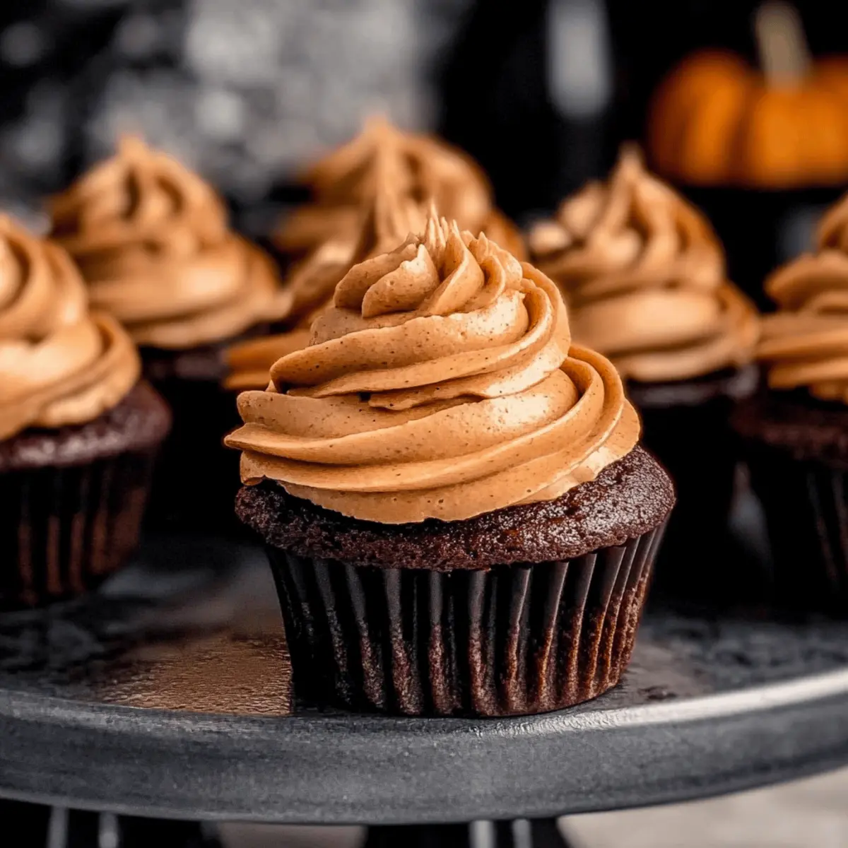 Chocolate Pumpkin Cupcakes