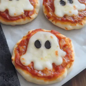 Spooktacular Mini Ghost Pizzas