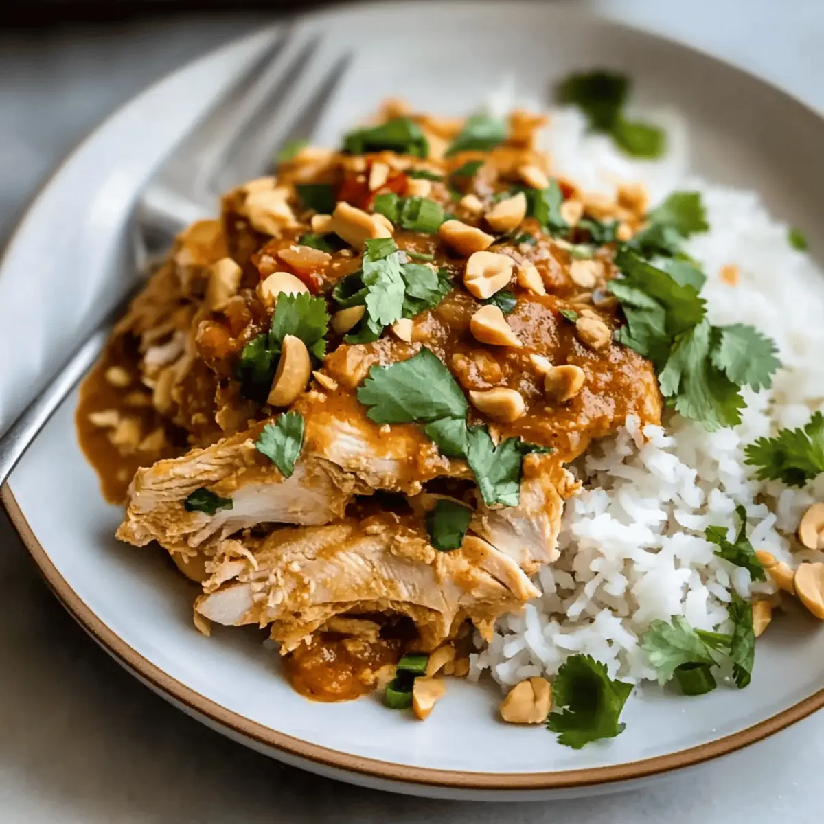 Slow Cooker Peanut Chicken