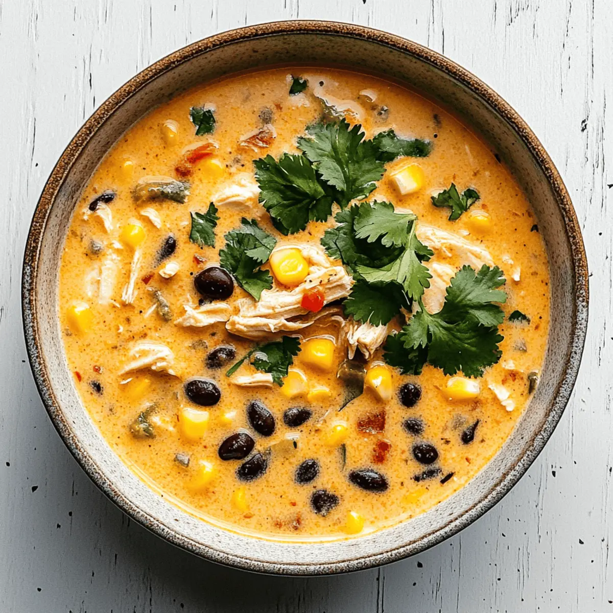 Easy Chicken, Poblano, and Black Bean Soup