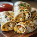 Cheesy Garlic Chicken Wraps