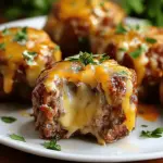 Cheesy Stuffed Meatloaf Bites