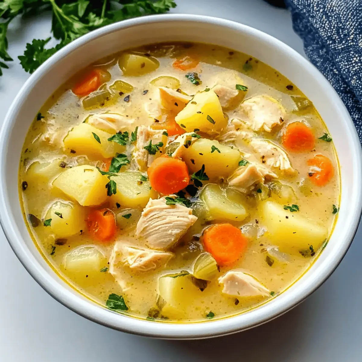 Comforting Chicken Soup with Potatoes