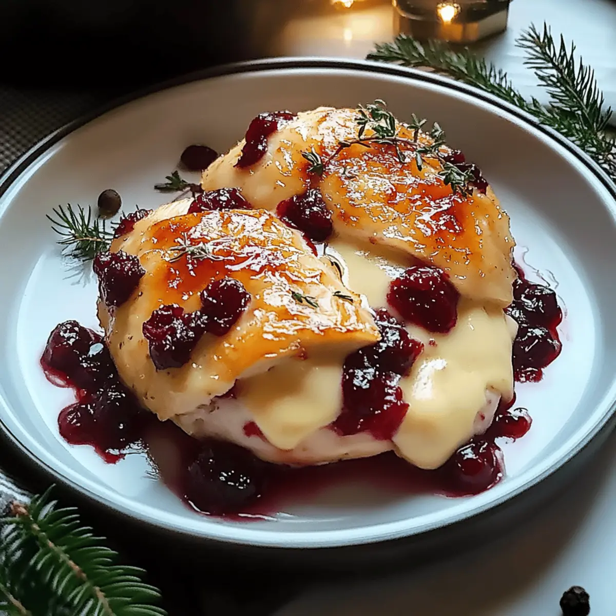 Cranberry Brie Stuffed Chicken