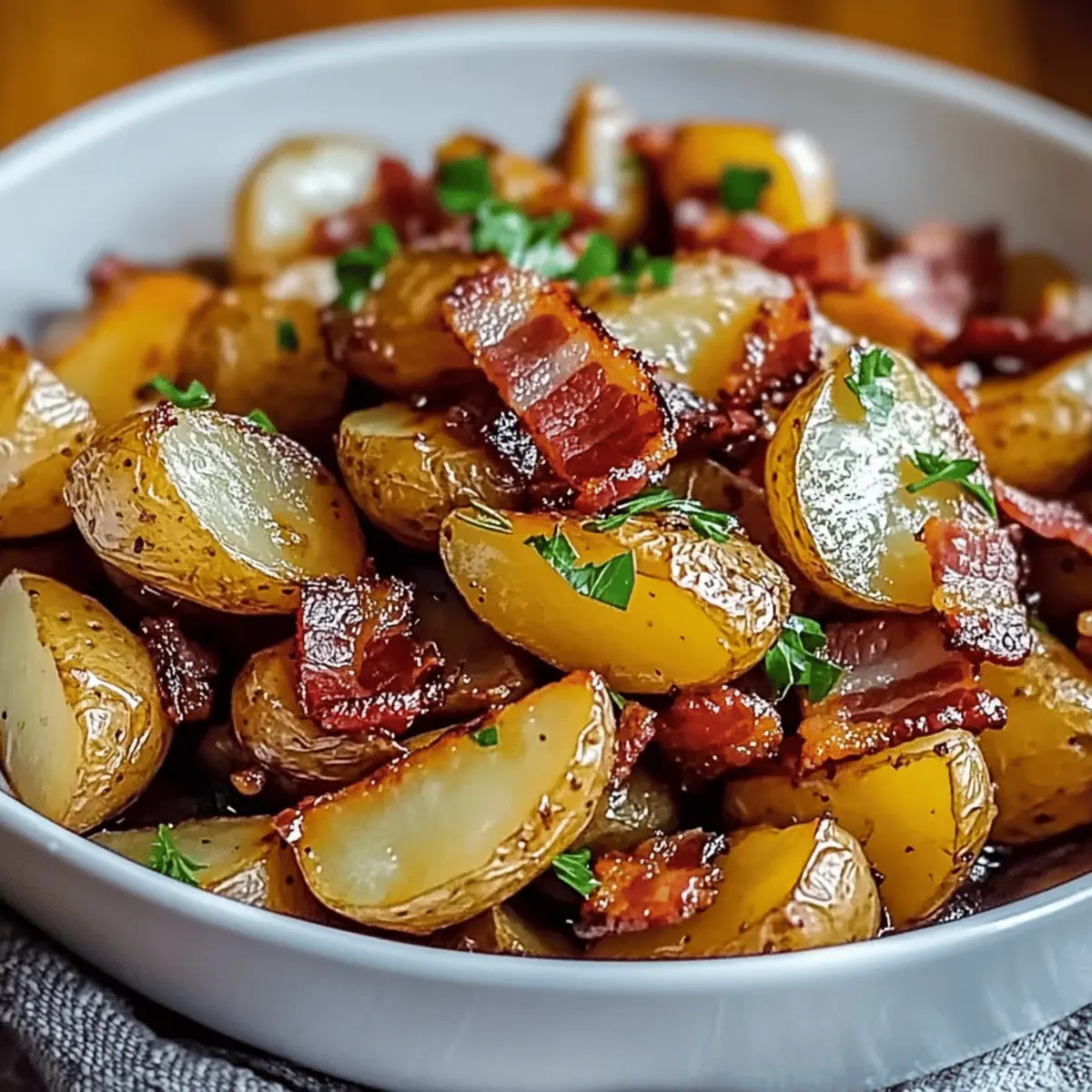 Crispy Bacon Honey Roasted Potatoes