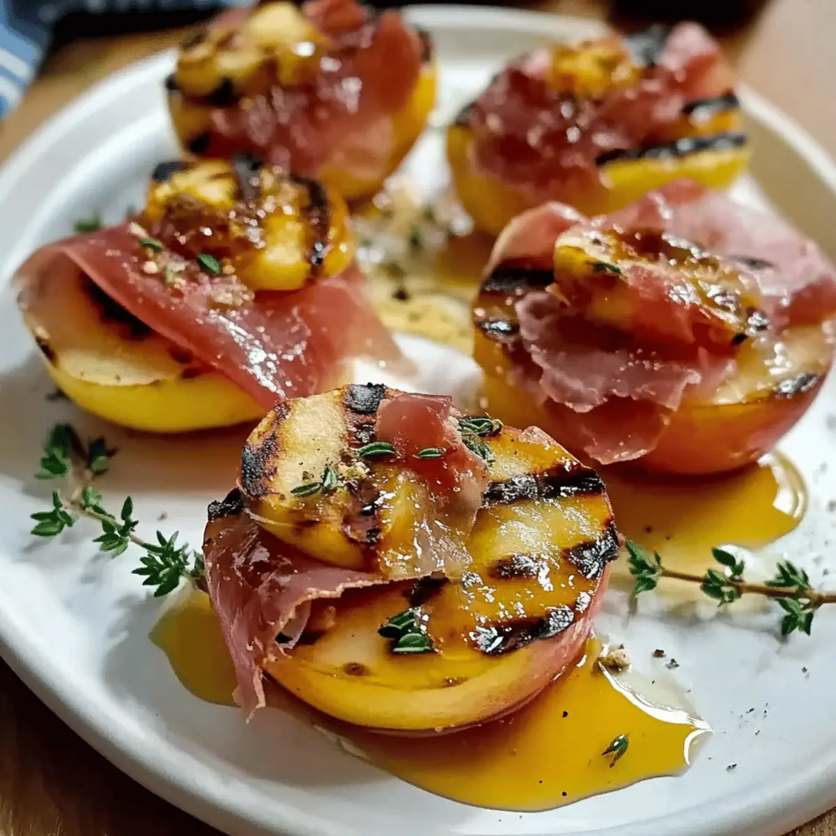 Grilled Apples with Prosciutto and Honey