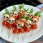Halloween Caprese Salad Skewers
