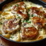 Smothered Pork Chop and Scalloped Potato Casserole