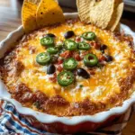 Spicy Cheesy Baked Football Dip