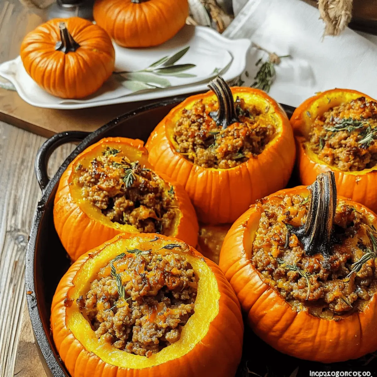 Stuffed mini pumpkin recipe