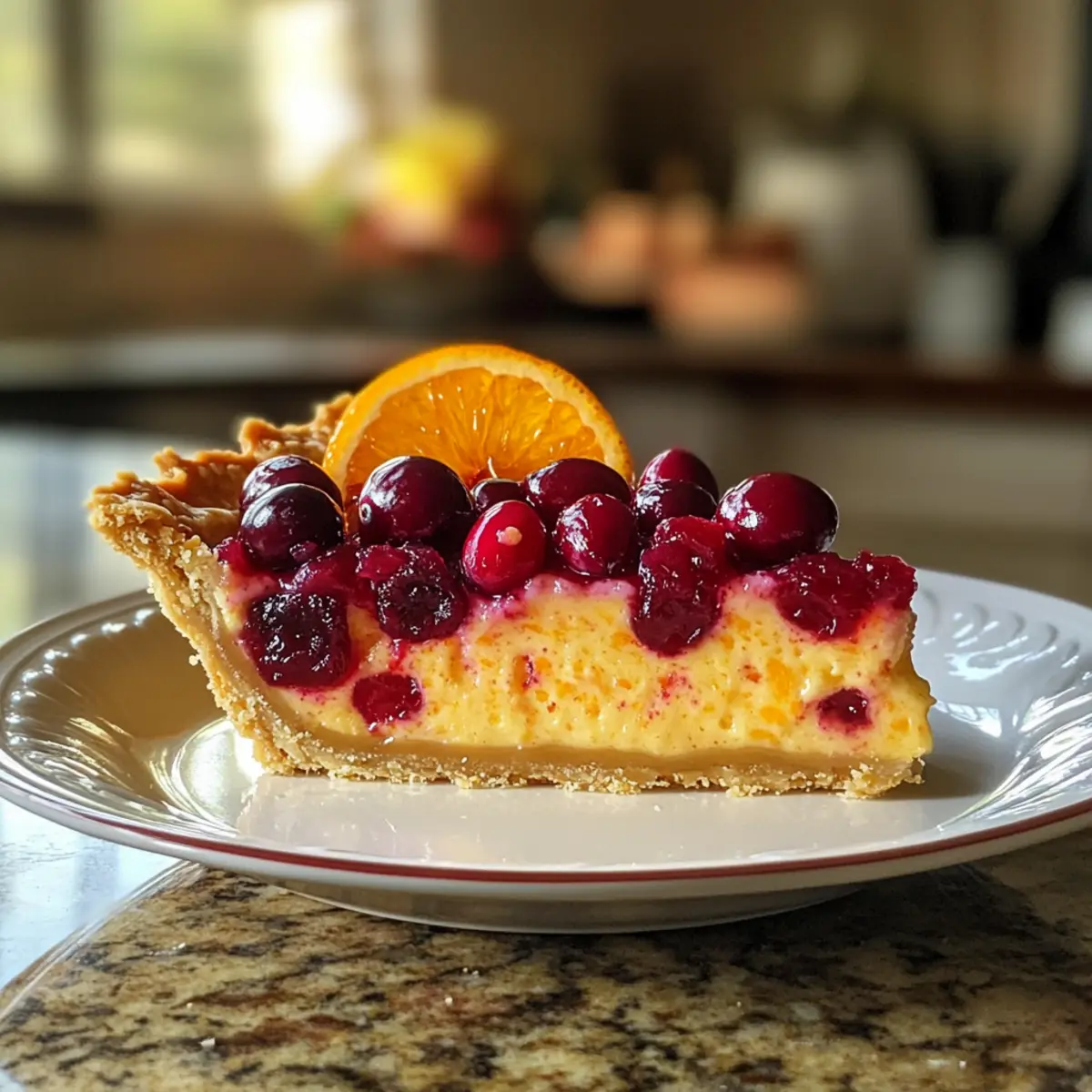 Cranberry Custard Pie
