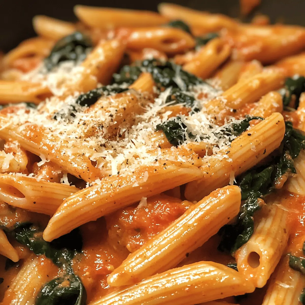 One-Pot Spinach Tomato Pasta