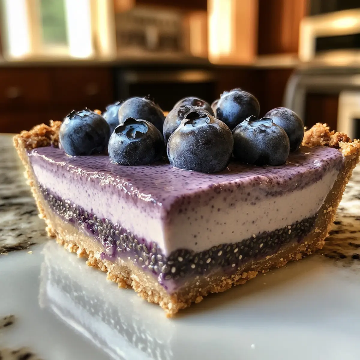 No-Bake Blueberry Chia Seed Pie