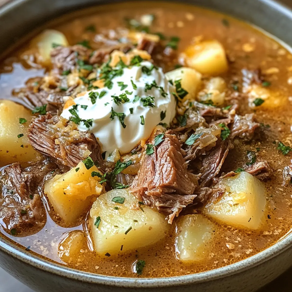 Smoked Brisket Potato Soup