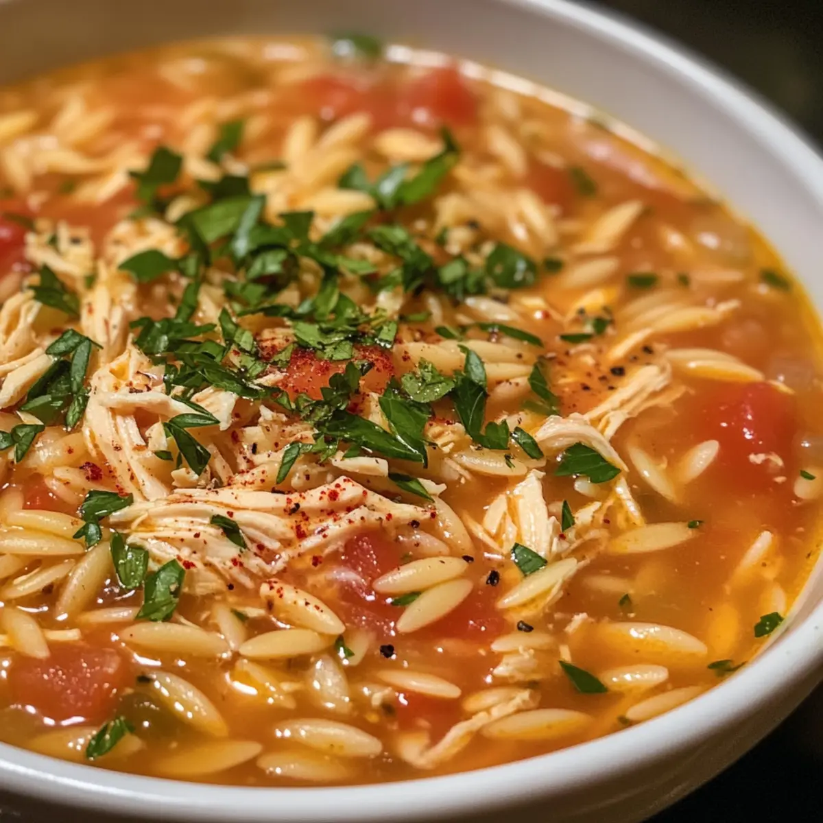 Chicken Orzo Tomato Soup