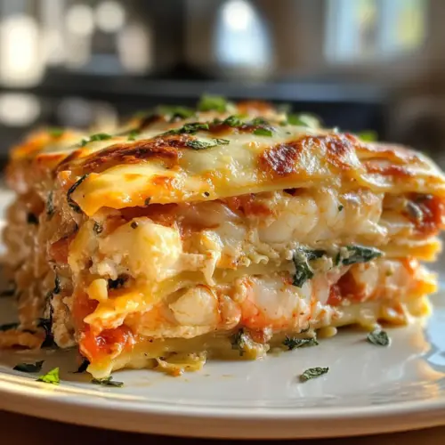 Seafood Lasagna with Lobster and Shrimp