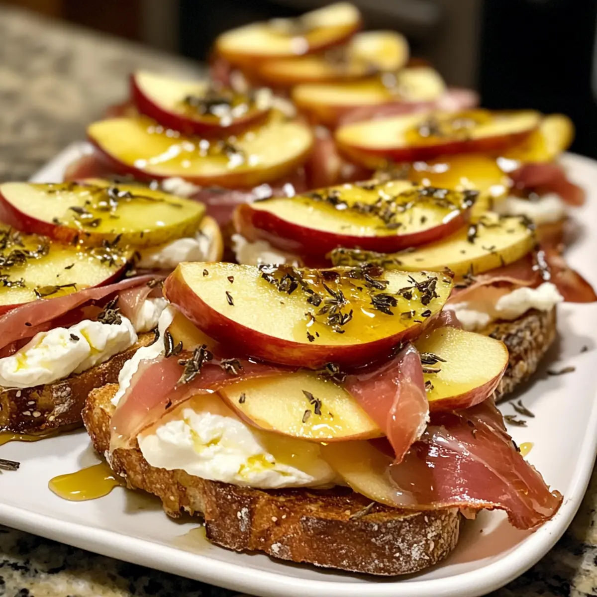 Grilled Apples with Prosciutto and Honey