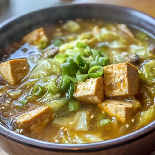 Napa Cabbage Tofu Soup