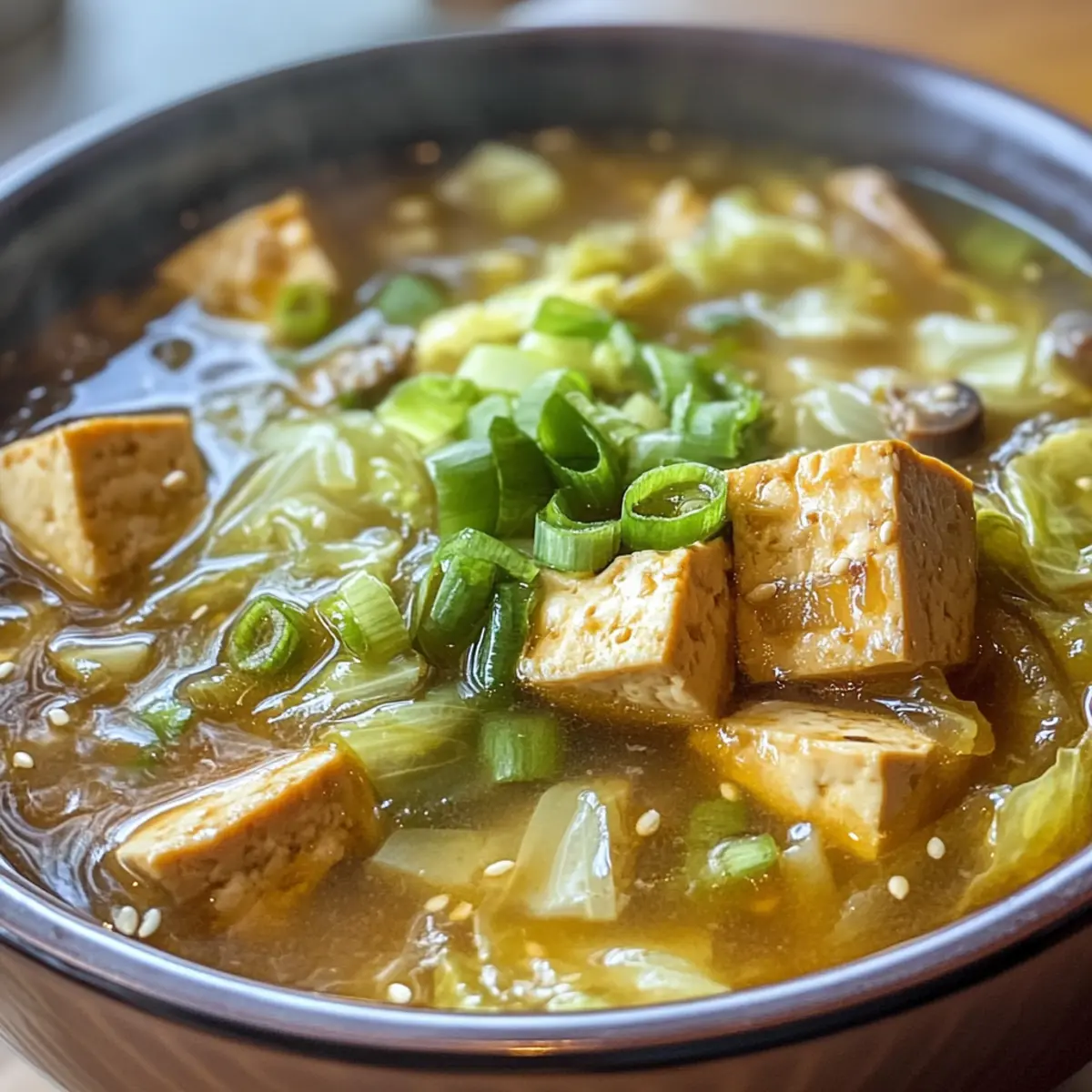 Napa Cabbage Tofu Soup