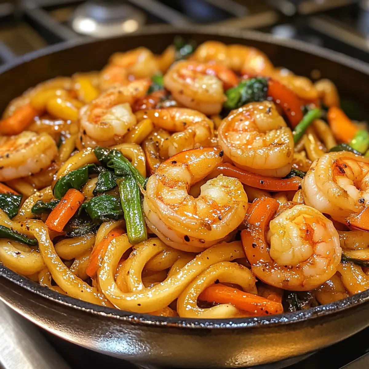 Yaki Udon with Shrimp