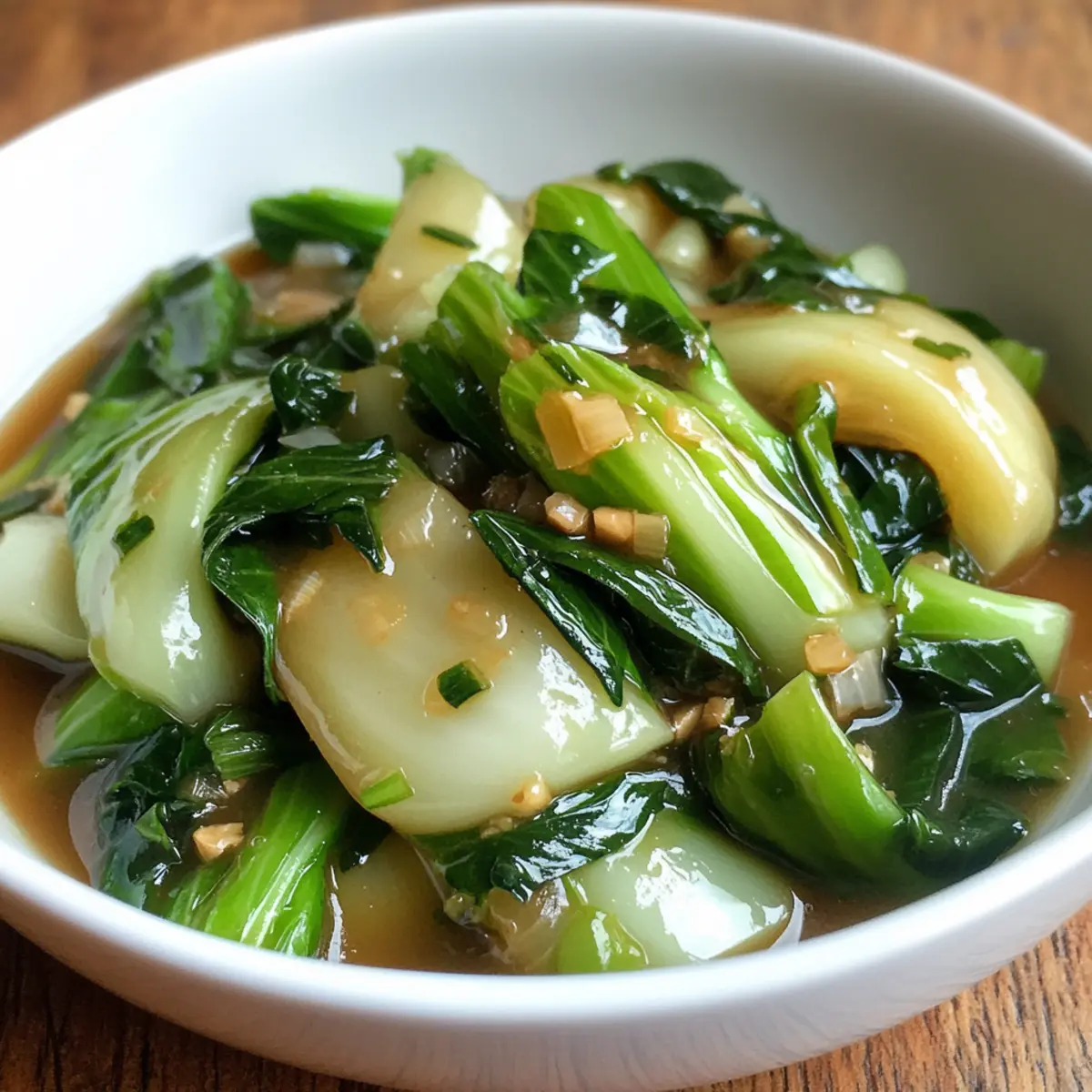 Bok Choy with Garlic and Ginger