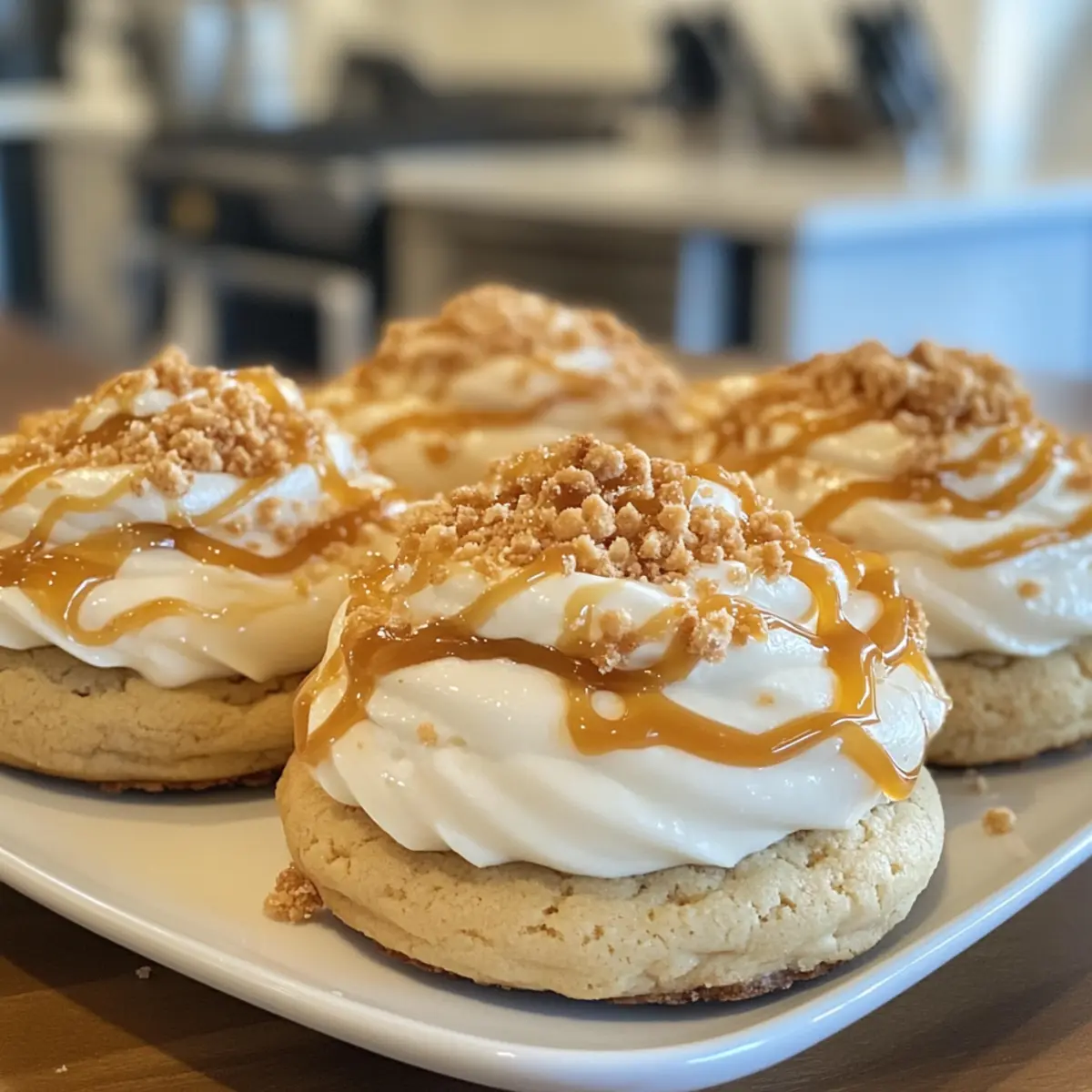 Crumbl Salted Caramel Cheesecake Cookies