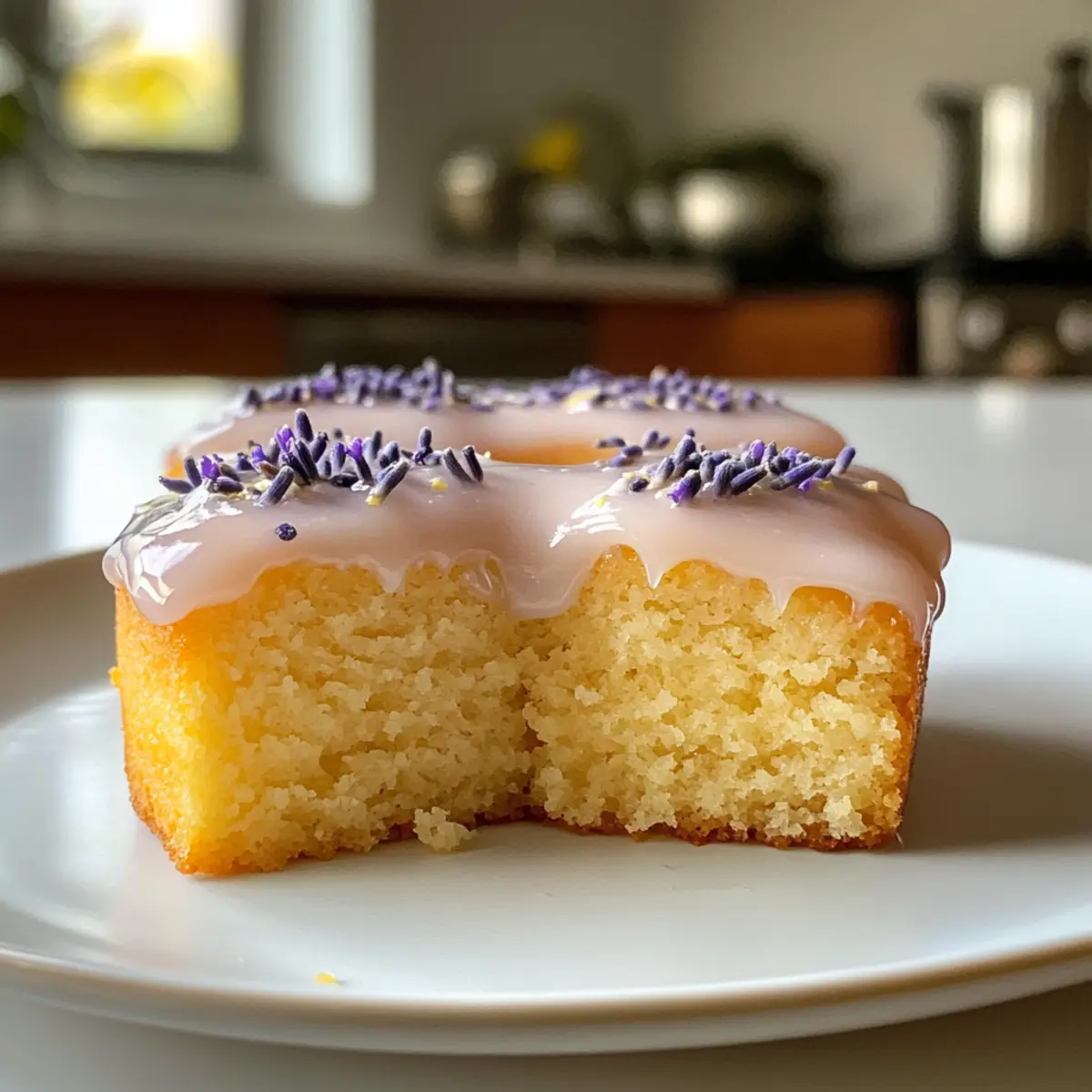 Mini Lemon Cakes with Lavender Glaze