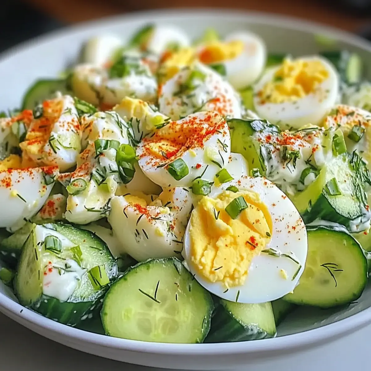 Low Carb Cucumber Egg Salad