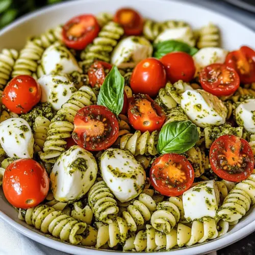 Pesto Caprese Pasta Salad