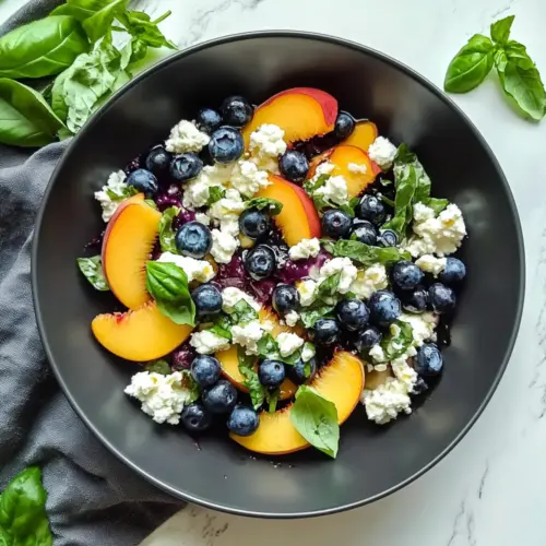 Blueberry Peach Feta Salad