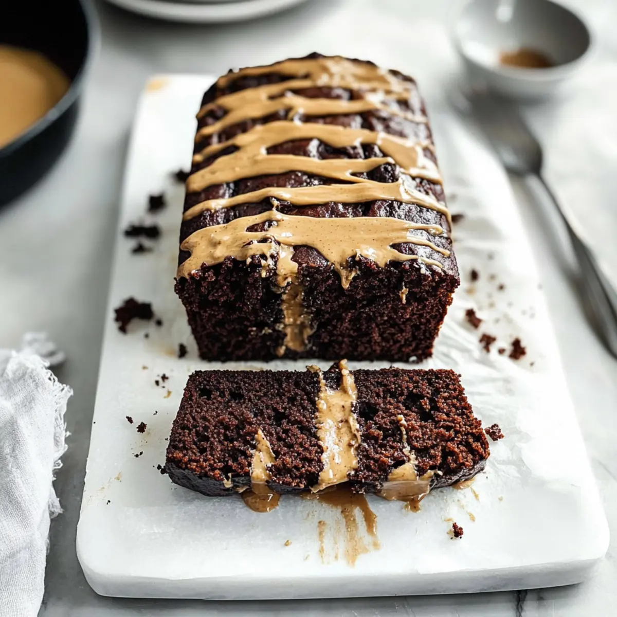 Chocolate Peanut Butter Banana Bread