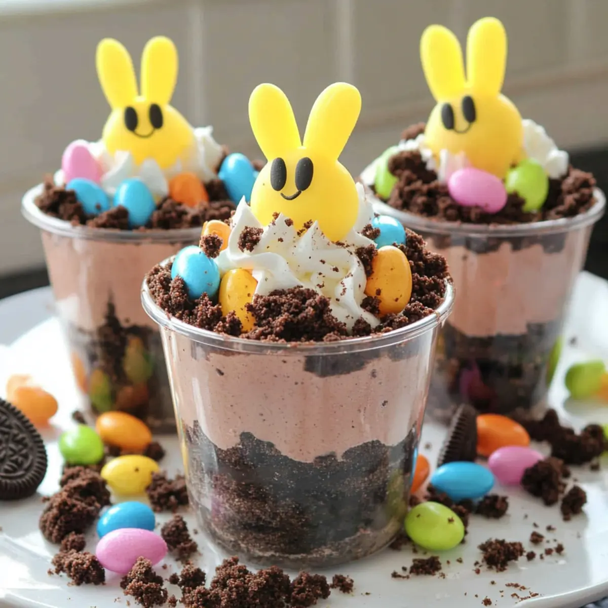 Easter Oreo Dirt Cake Cups