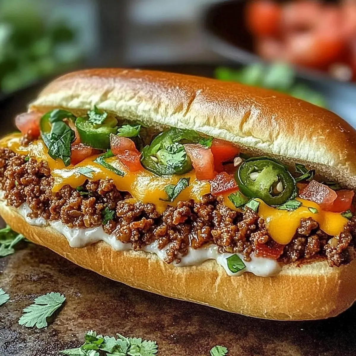 Mexican Chopped Cheese Sandwich