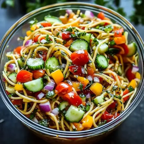 Quick Spaghetti Salad With Italian Dressing