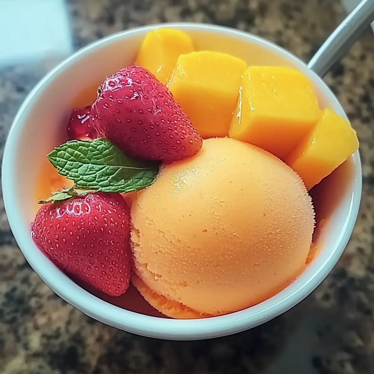Mango Strawberry Sorbet