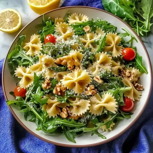 Zesty Lemon Arugula Pasta Salad