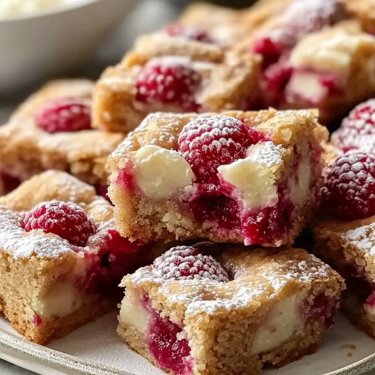 White Chocolate Raspberry Blondies