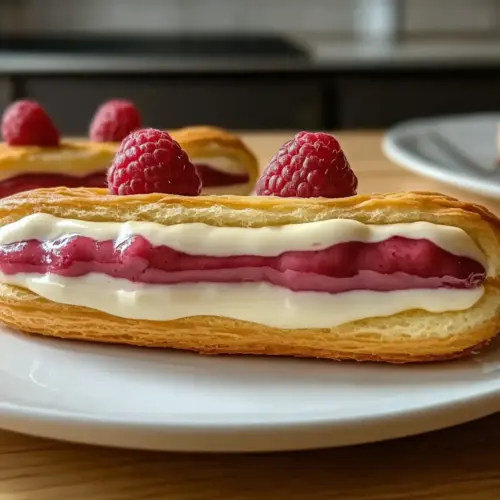 Lemon Raspberry Eclairs