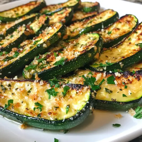 Garlic Parmesan Roasted Zucchini