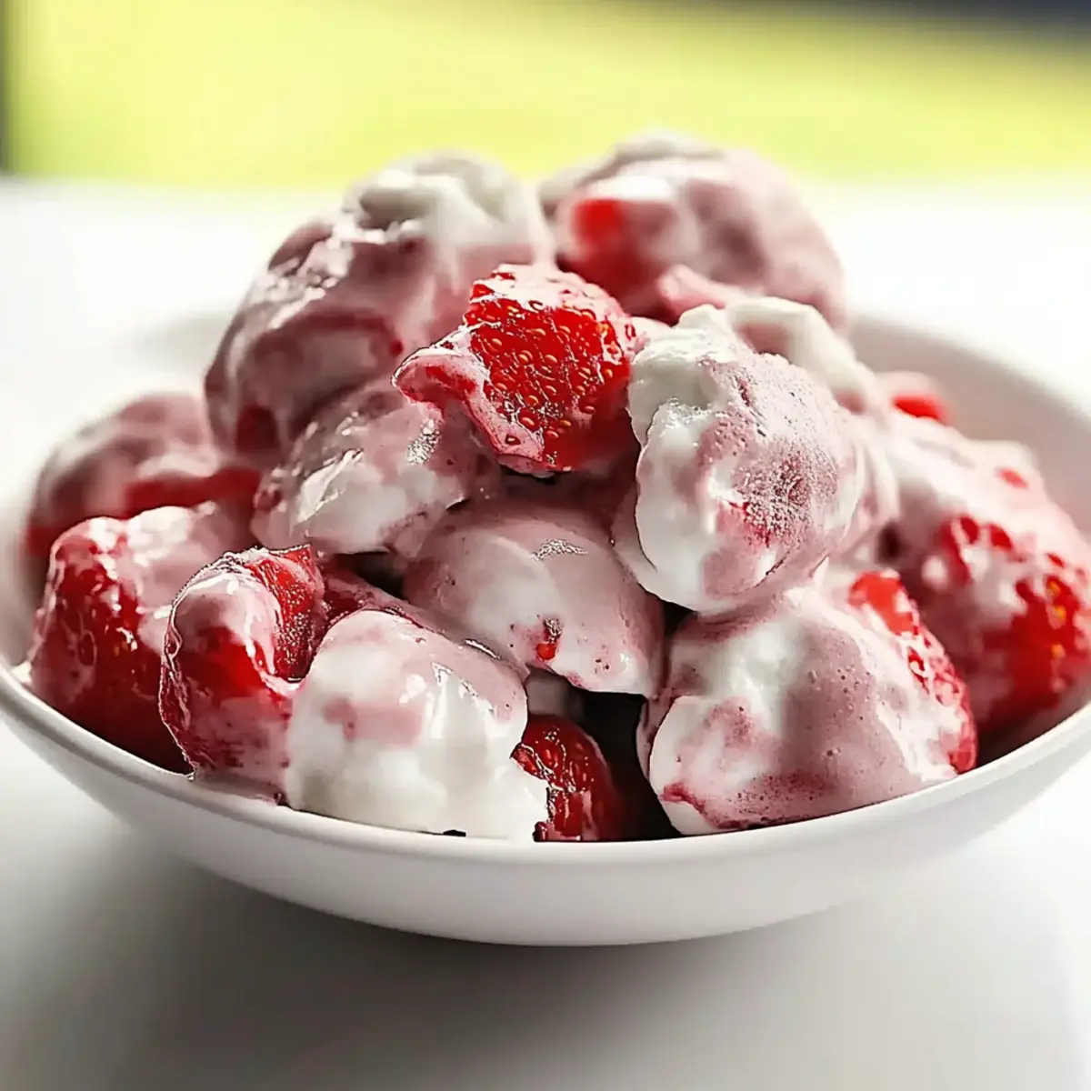 Frozen Strawberry Yogurt Clusters