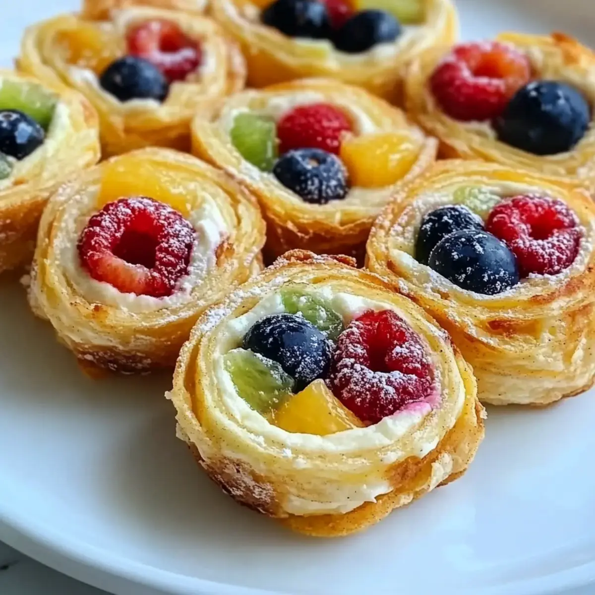 Cheesecake Fruit Salad Roll Ups