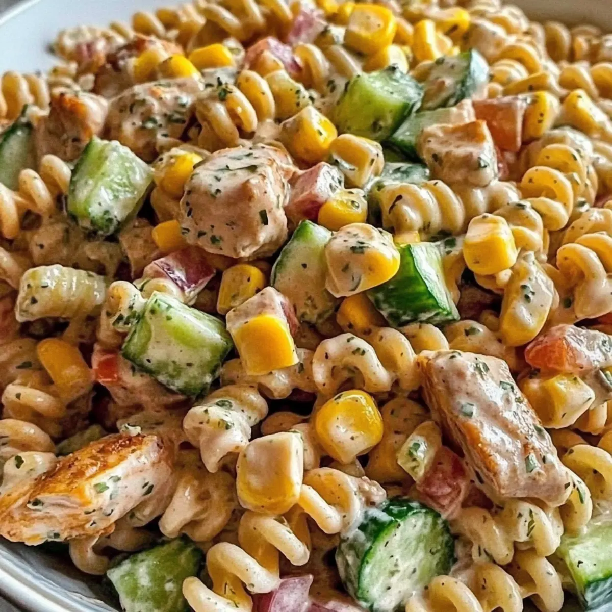 Barbecue Chicken Pasta Salad