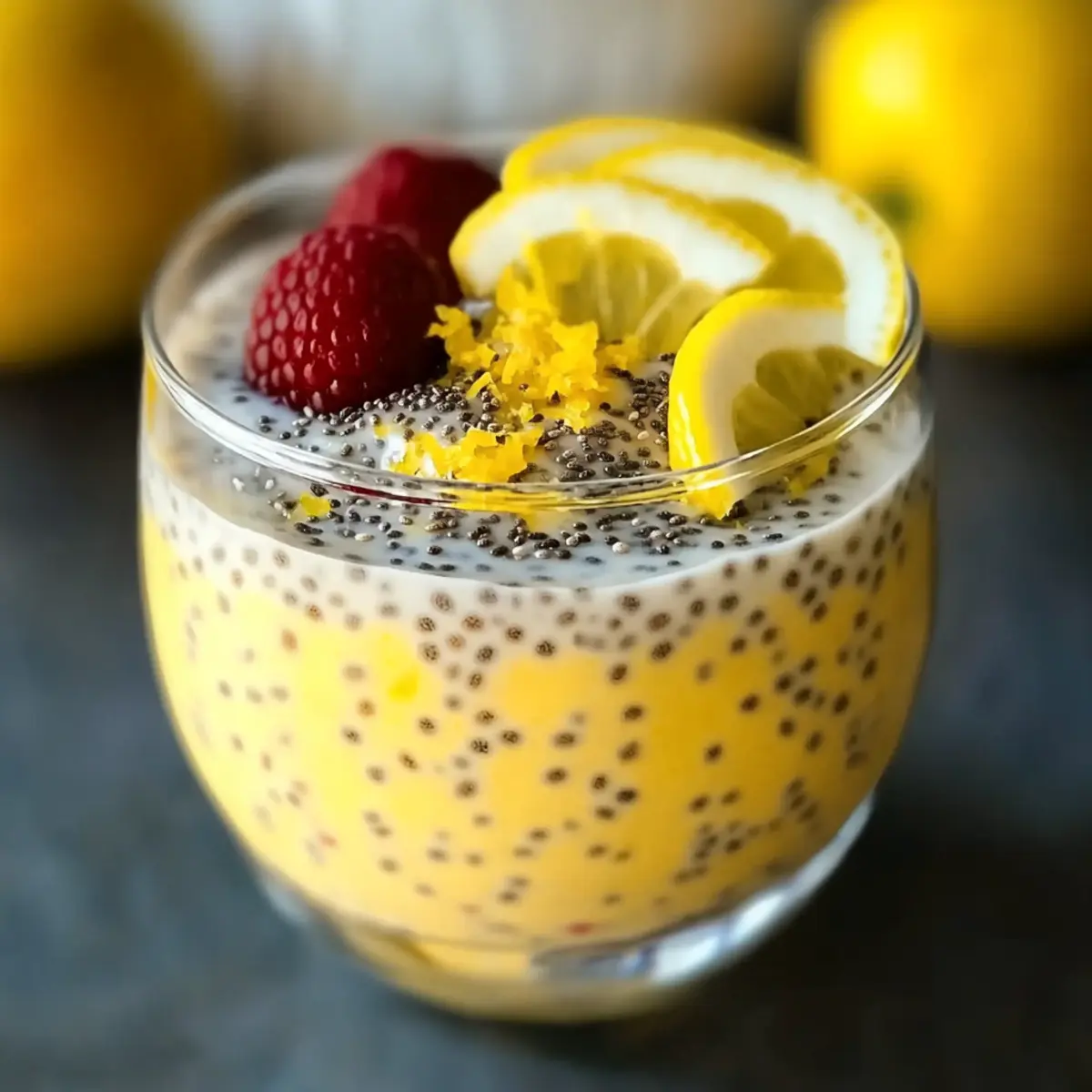 Yummy Lemon Cream Chia Pudding