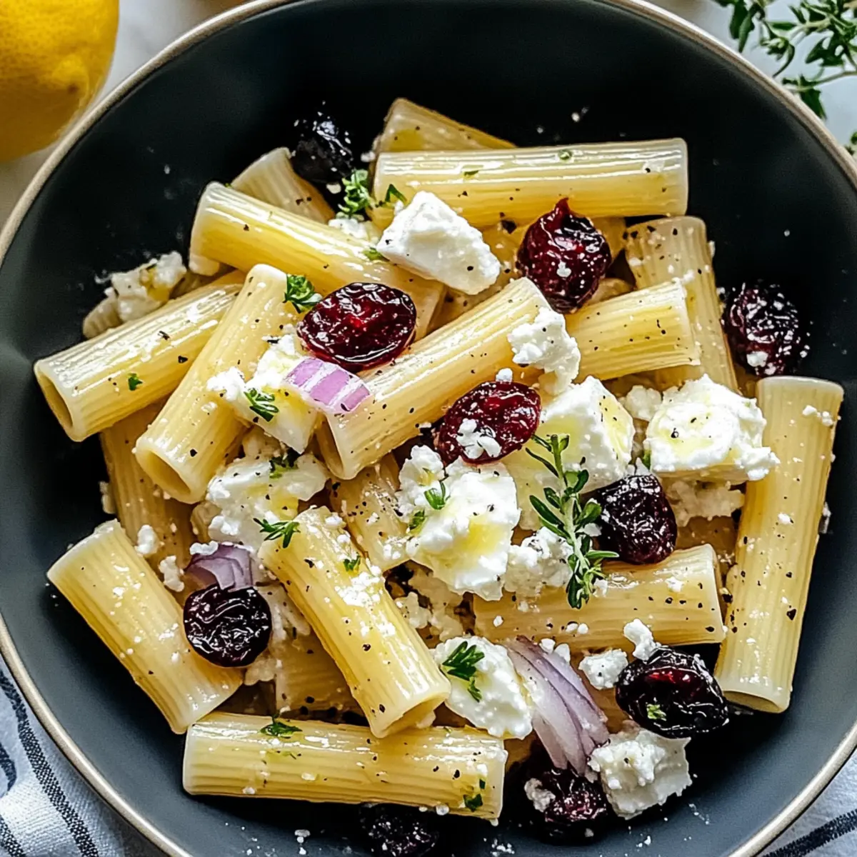 Feta & Cranberry Rigatoni Salad