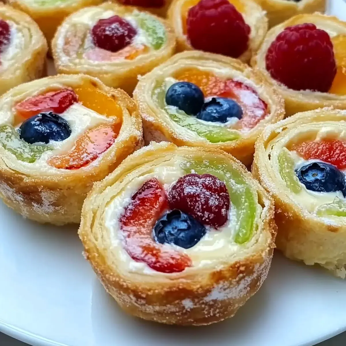 Cheesecake Fruit Salad Roll Ups