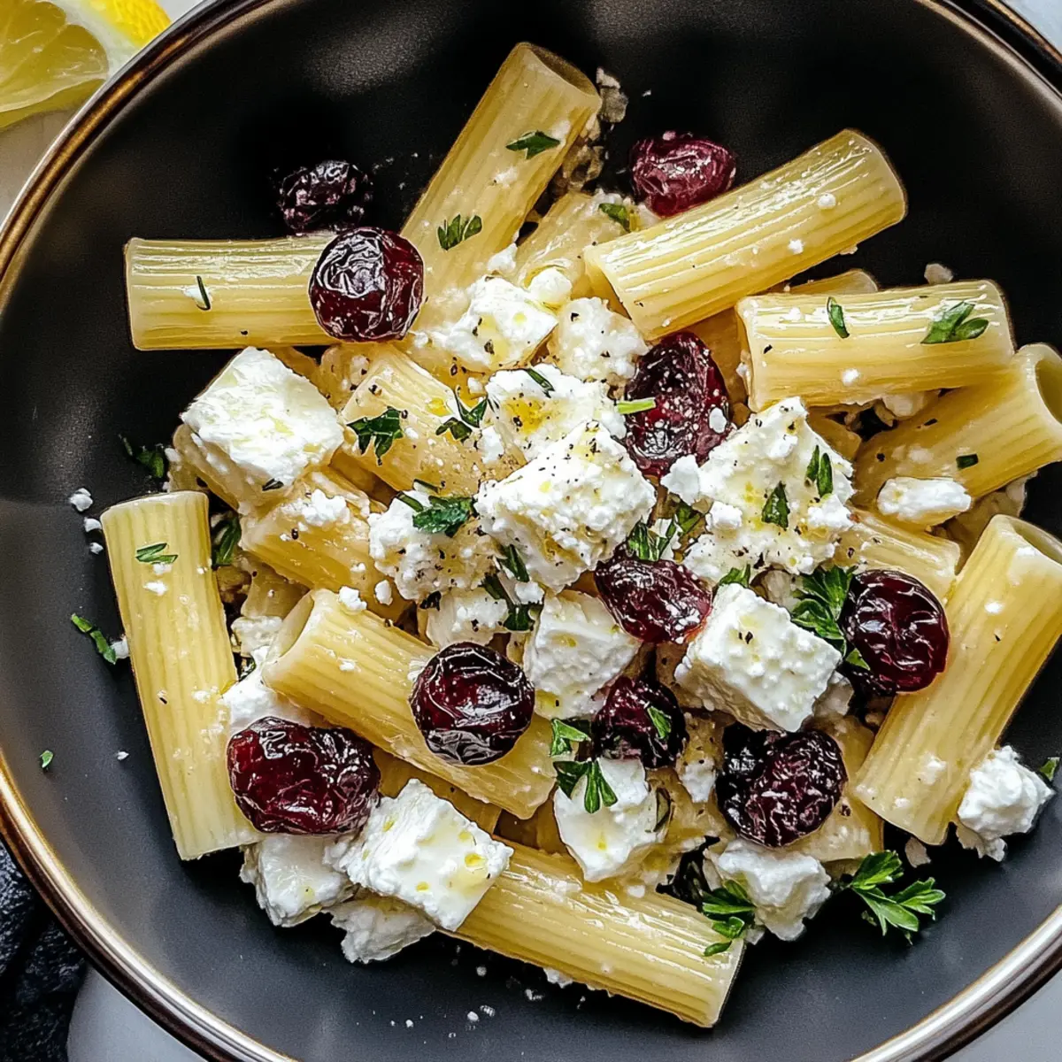 Feta & Cranberry Rigatoni Salad