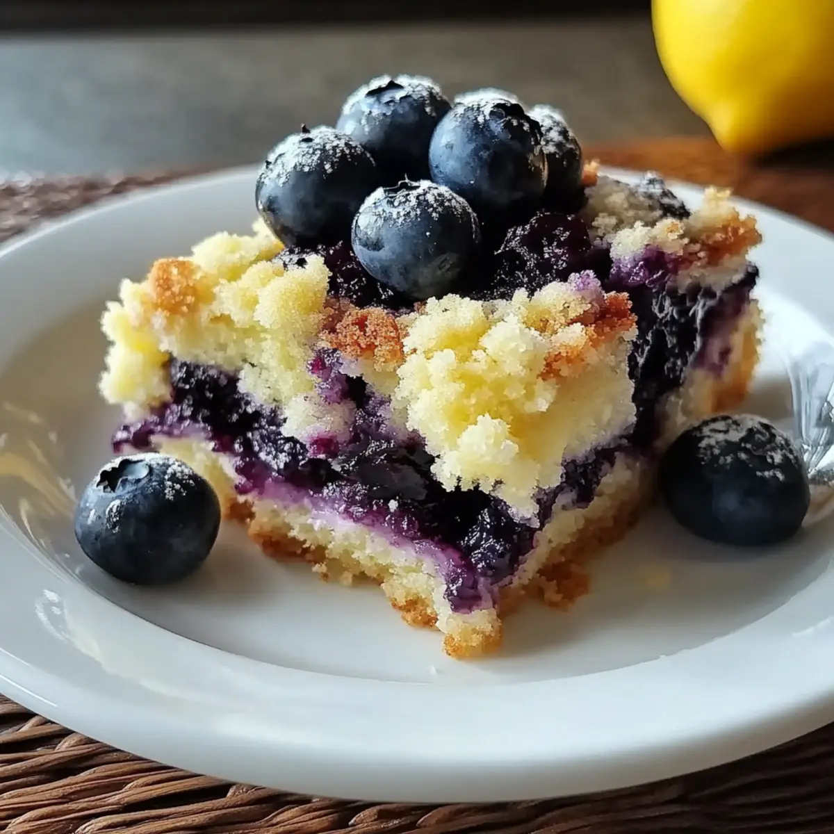 Lemon Blueberry Cheesecake Dump Cake